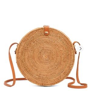Woven cross body purse